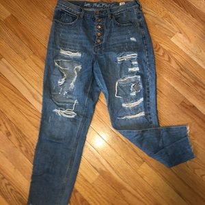 Free People Straight Ripped Jeans